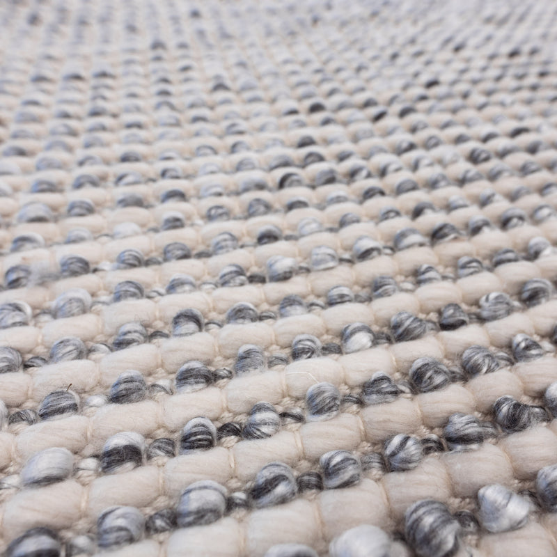 Hand Woven Large Floor Rug in Grey Earthy Tones
