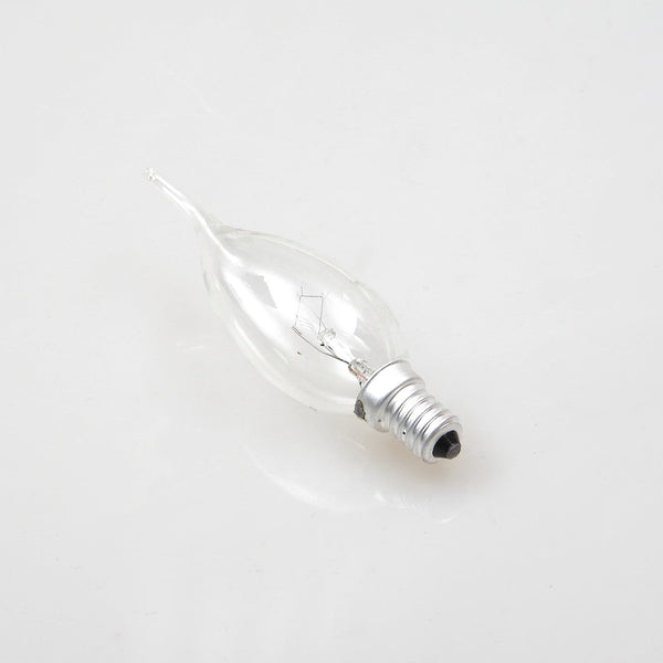 E14 Flame Tip Chandelier Clear Candle Globe