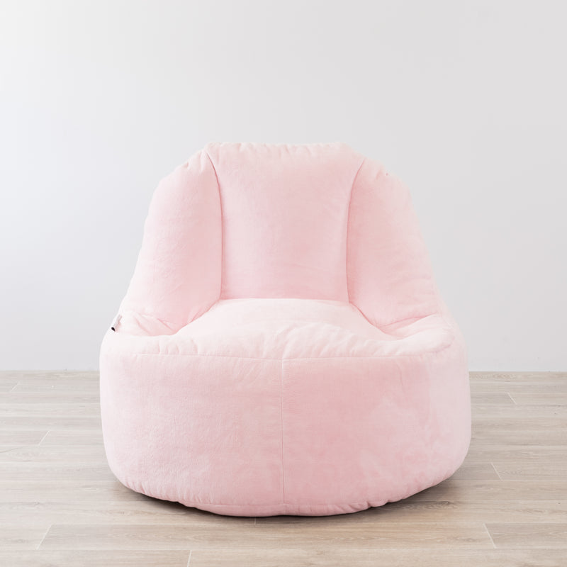 large soft pink lounger bean bag